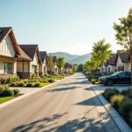 aerial view residential roofs Northern Rivers NSW Byron Bay region